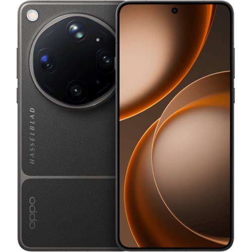 OPPO Find X9 Ultra negro visto por detrás y por delante con cámara Hasselblad y pantalla AMOLED 6,82 pulgadas