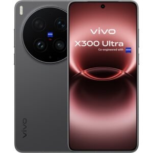 Vivo X300 Ultra negro visto por detrás y por delante con sistema cuádruple Zeiss y pantalla AMOLED 6,82 pulgadas